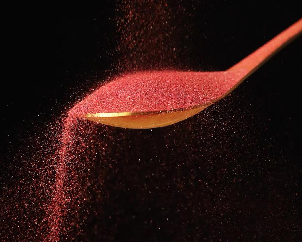 Cinnabar Greek Key Bead Ring with Garnet and 14K Gold Accents – Fortune, Protection, and Loyalty