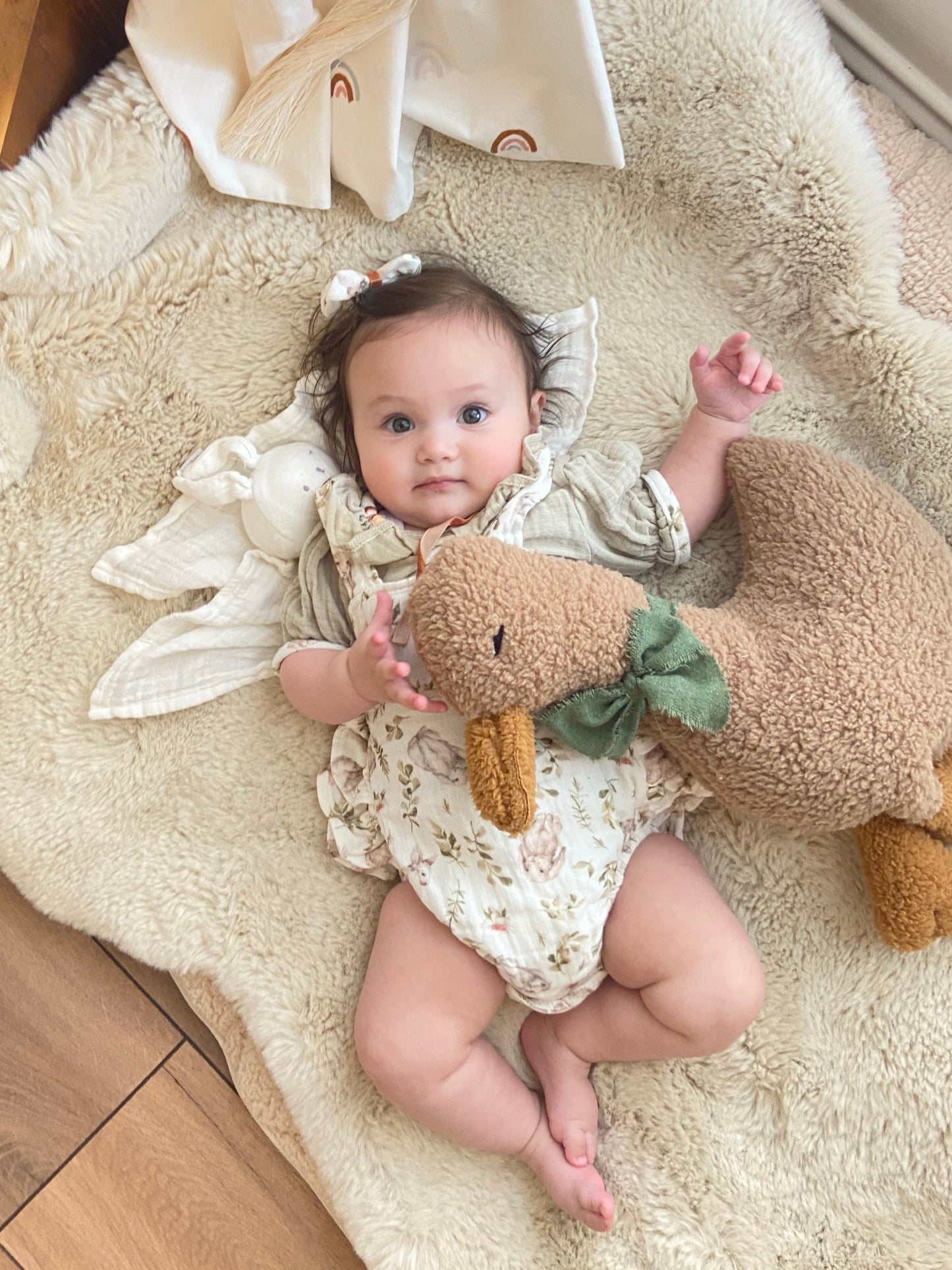 Kids Baby Sleeping Companion Luna Duck Pillow - Soft, Cuddly, & Comfortable Plush Duck for Infants, Sleep Aid Toy, Nursery Decor