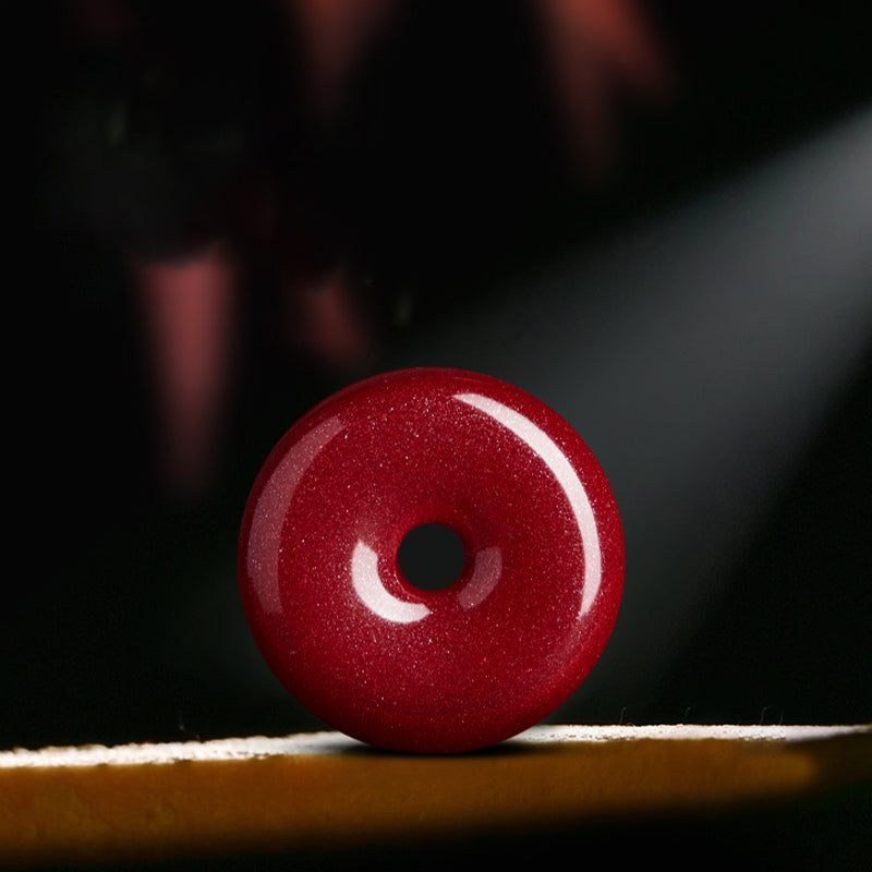 Cinnabar Guardian Vortex Pendant – Ancient Chinese Energy Disc Necklace for Modern Protection & Mindfulness