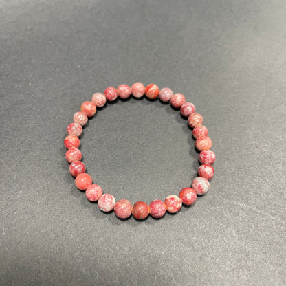 Natural Cinnabar Stone Bracelet - Genuine Handcrafted Beads for Energy, Healing, and Style