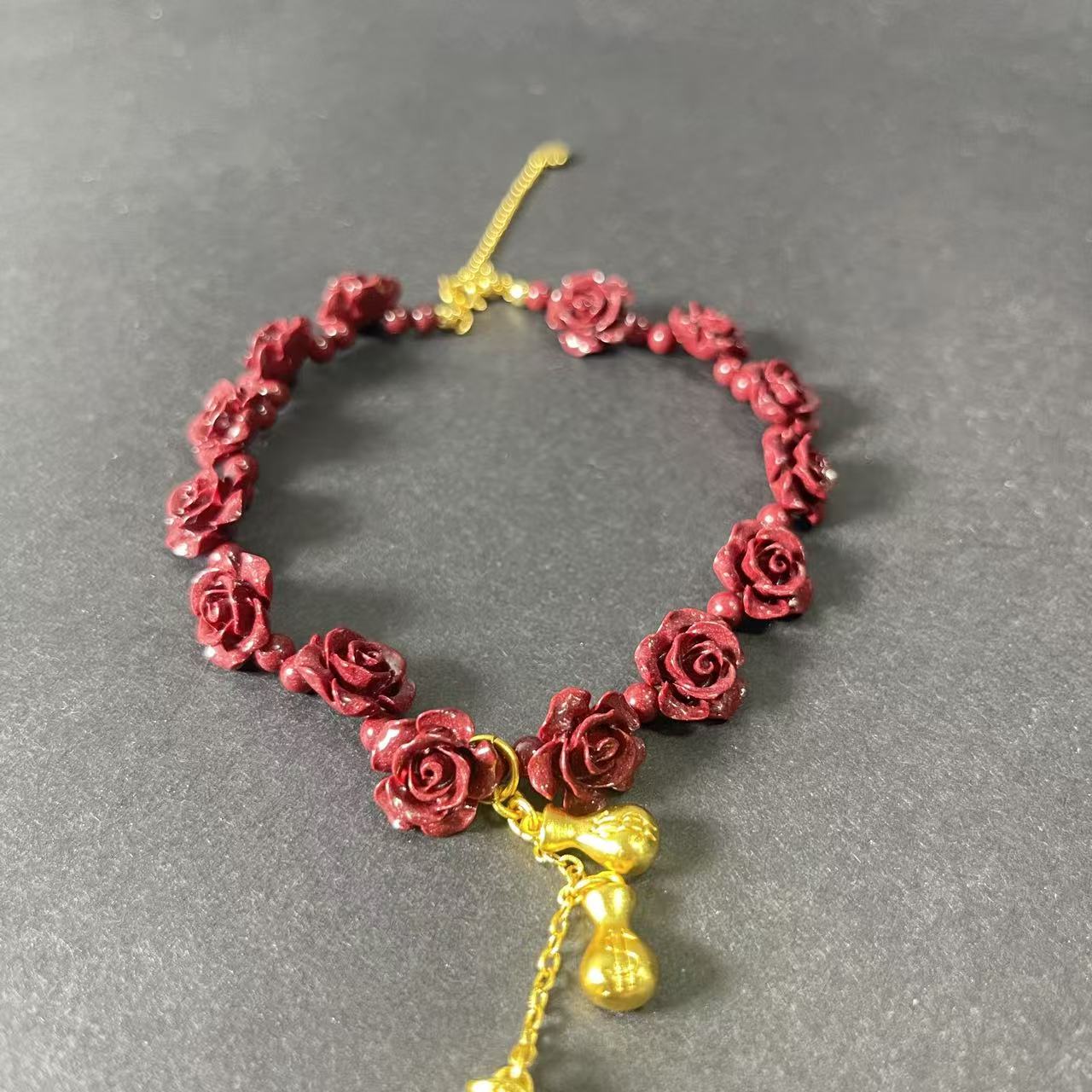 The Effortless Rose & Cinnabar Bracelet – Original Handmade Jewelry for Love, Grounding & Artistic Spirit