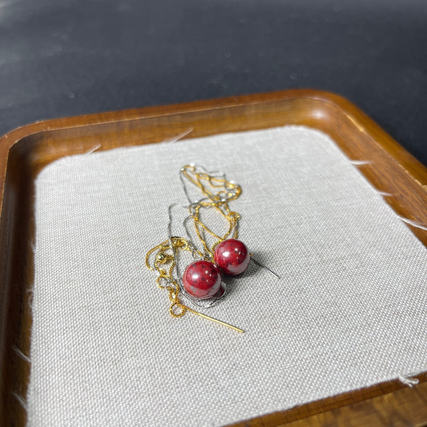 Deep Red Raw Cinnabar Solitaire Pendant – S925 Sterling Silver Chain | Collectible Gemstone Amulet for Protection, Prosperity & Vitality