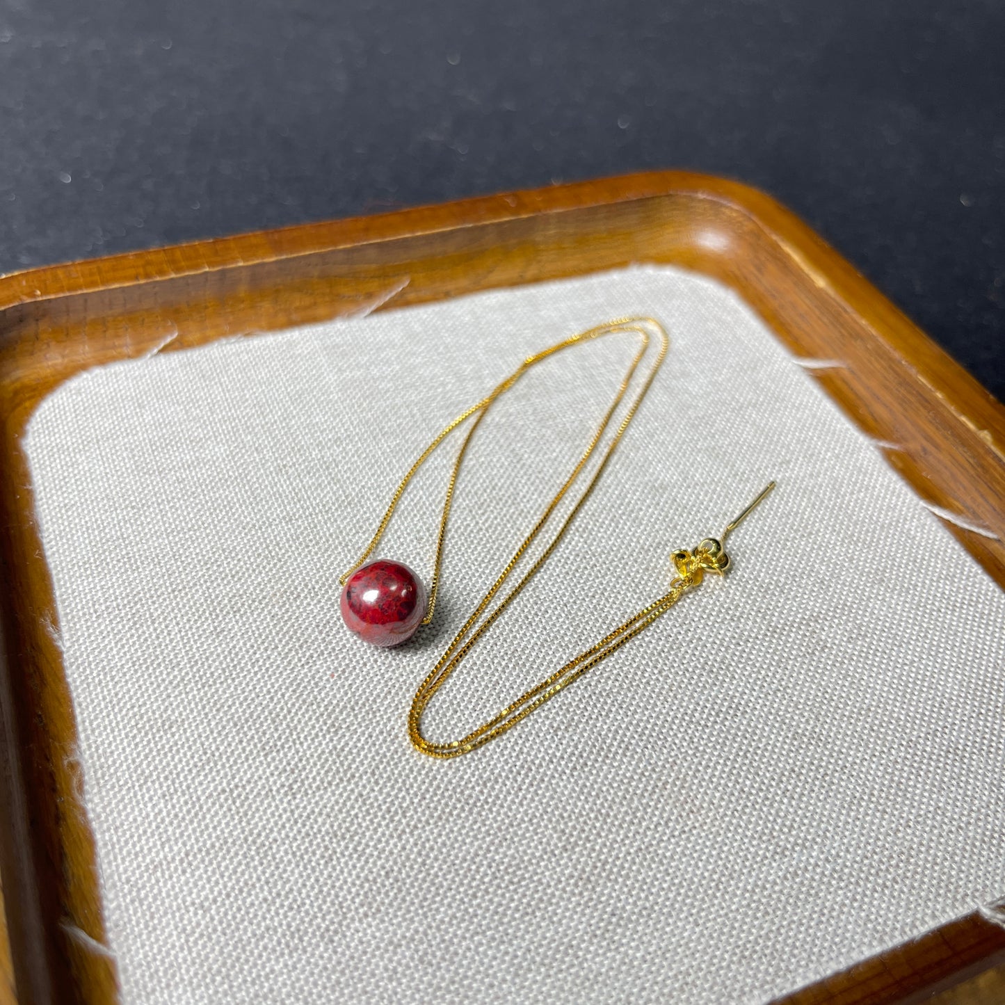 Deep Red Raw Cinnabar Solitaire Pendant – S925 Sterling Silver Chain | Collectible Gemstone Amulet for Protection, Prosperity & Vitality